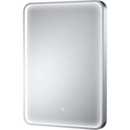 nuie Polished Chrome Framed LED Touch Sensor Mirror 700 x 500mm - Size: 700 x 500 x 47mm - Wilko - thumbnail 1