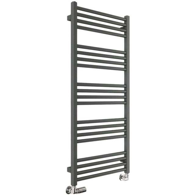Terma Fiona 1661BTU Sparkling Grey Heated Towel Rail 1140 x 500mm - Size: 114 x 50 x 7.2cm - Wilko - image 1