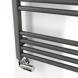 Terma Fiona 1661BTU Sparkling Grey Heated Towel Rail 1140 x 500mm - Size: 114 x 50 x 7.2cm - Wilko - thumbnail 4