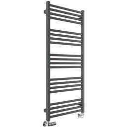 Terma Fiona 1661BTU Sparkling Grey Heated Towel Rail 1140 x 500mm - Size: 114 x 50 x 7.2cm - Wilko