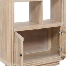 Brooklyn Hudson 2 Door 5 Shelf Carved Mango Wood Bookcase - Brown - Wilko - thumbnail 6