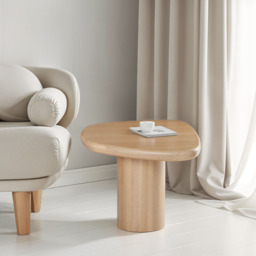 IH Design Ajmer Solid Wood Side Table - Size: 48 x 60 x 55cm - Brown - Wilko - thumbnail 6