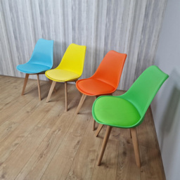 Kosy Koala Grey Round Dining Table Set with 4 Mixed Tulip Chairs - Size: 4 Seater - Multi - Wilko - thumbnail 6