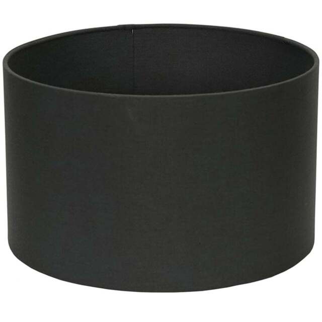ValueLights Reni Charcoal Fabric Small Drum Shade - Size: 25 x 15 x 25cm - Grey - Wilko - image 1