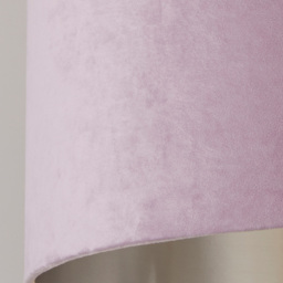 Lighting Collection Lilac Silver Inner Velvet Drum Shade 40cm - Size: 24 x 40 x 40cm - Pink - Wilko - thumbnail 5