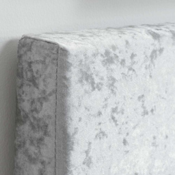 Berlin Double Steel Crushed Velvet Ottoman Bed - Grey - Birlea - Wilko - thumbnail 6