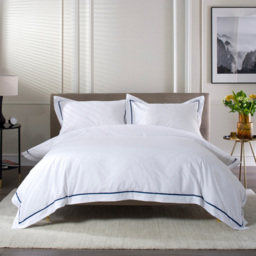 The Lyndon Company Hampstead Super King Size Blue Duvet Set - Wilko