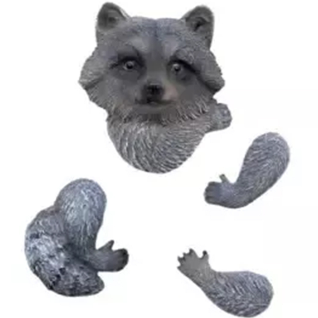 Marco Paul Tree Peaker Racoon Garden Ornament - Size: 30 x 20 x 10cm - Grey - Wilko - image 1