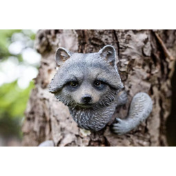 Marco Paul Tree Peaker Racoon Garden Ornament - Size: 30 x 20 x 10cm - Grey - Wilko - thumbnail 7