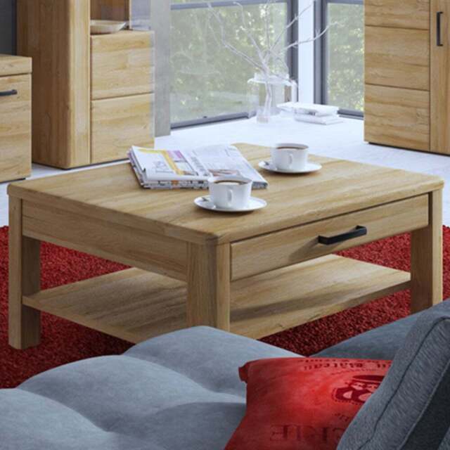 Florence Cortina Single Drawer Grandson Oak Coffee Table - Size: 75 x 100 x 45cm - Brown - Furniture to Go - Wilko - image 1