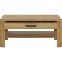 Florence Cortina Single Drawer Grandson Oak Coffee Table - Size: 75 x 100 x 45cm - Brown - Furniture to Go - Wilko - thumbnail 4