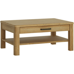 Florence Cortina Single Drawer Grandson Oak Coffee Table - Size: 75 x 100 x 45cm - Brown - Furniture to Go - Wilko - thumbnail 3