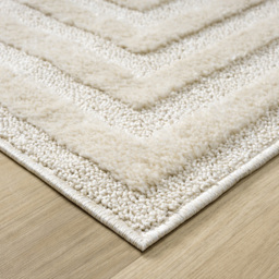 Desire Rugs Isabella Cream Embossed Geometric Rectangle Rug 80 x 150cm - Wilko - thumbnail 4
