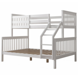 Flair Wooden White Zoom Triple Bunk Bed - Size: Single + Double - Wilko - thumbnail 3