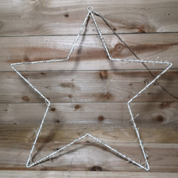 Samuel Alexander Animated Star Silhouette LED Outdoor Christmas Decoration 60cm - Size: 60 x 60 x 4cm - White - Wilko - thumbnail 6