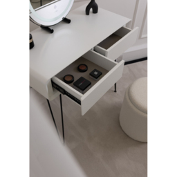 CARME Home Piper 2 Drawers White and Black Dressing Table - Size: 31 x 51.5 x 91cm - Wilko - thumbnail 5