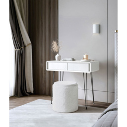 CARME Home Piper 2 Drawers White and Black Dressing Table - Size: 31 x 51.5 x 91cm - Wilko - thumbnail 7