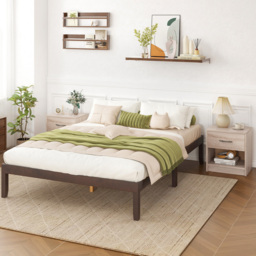 Costway Single Drawer Single Shelf Natural Nightstand - Wood - Wilko - thumbnail 7