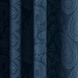 V&A Silk Road Paisley Blue Lined Blackout Pencil Pleat Curtains 168 x 229cm - Size: W 168 x D 228cm - Wilko - thumbnail 4