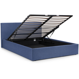 Julian Bowen Rialto Double Dark Blue Linen Lift Up Storage Bed - Wilko - thumbnail 6