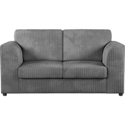 Luxor 4 Seater Grey Jumbo Cord Full Back Sofa Suite - Wilko - thumbnail 4