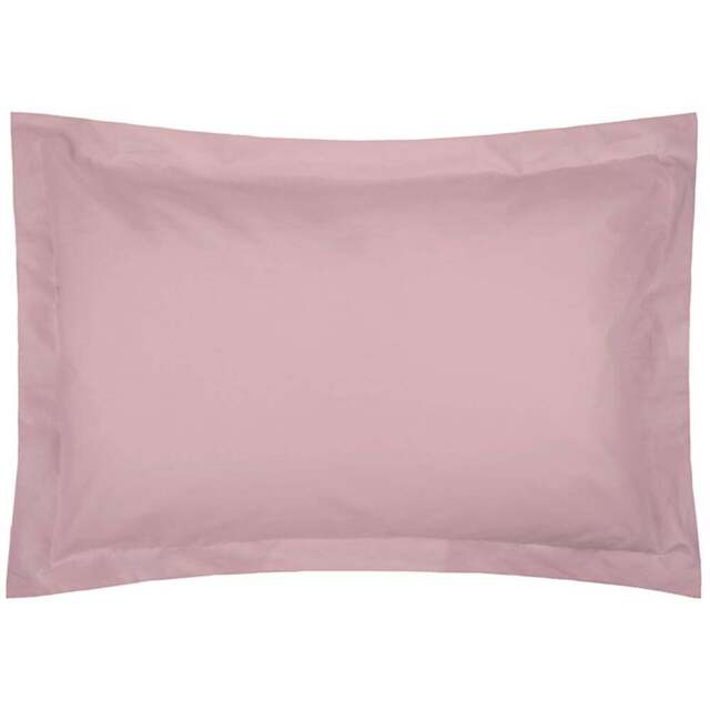Serene Oxford Blush Pillowcase - Size: 27 x 20cm - Pink - Wilko - image 1