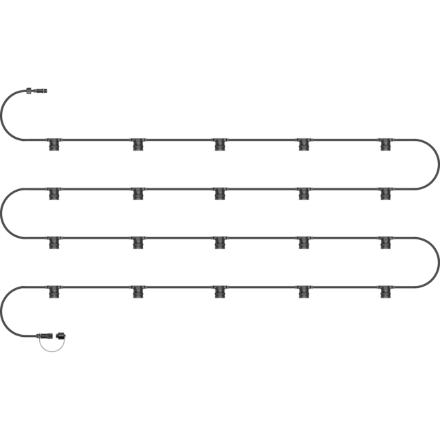 Eagle Connect Festoon E27 ES Screw 20 Lamp Holder 10m - Size: 40 x 40 x 12cm - BLACK - Wilko - image 1