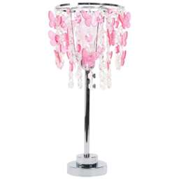 Pink Butterfly Table Lamp Pink - Wilko