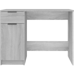 vidaXL Single Door Single Drawer Computer Desk Grey Sonoma - Size: 75 x 100 x 50cm - Wilko - thumbnail 6