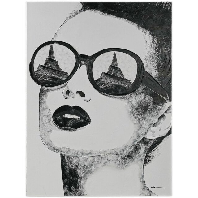 Eiffel Tower Sunglasses Reflection Art - Black - Wilko - image 1