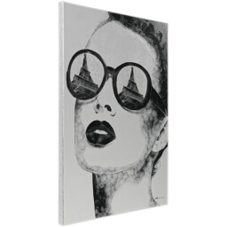 Eiffel Tower Sunglasses Reflection Art - Black - Wilko - thumbnail 3