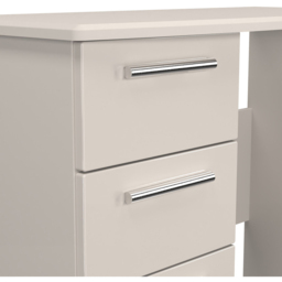 Crowndale Knightsbridge 3 Drawer Kashmir Gloss Vanity Dressing Table Ready Assembled - Size: 80 x 93 x 42cm - Kashmir Gloss & Kashmir - Wilko - thumbnail 6