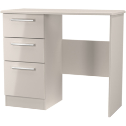 Crowndale Knightsbridge 3 Drawer Kashmir Gloss Vanity Dressing Table Ready Assembled - Size: 80 x 93 x 42cm - Kashmir Gloss & Kashmir - Wilko - thumbnail 4