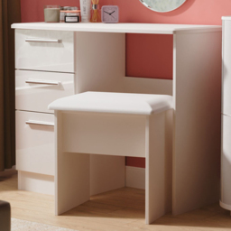 Crowndale Knightsbridge 3 Drawer Kashmir Gloss Vanity Dressing Table Ready Assembled - Size: 80 x 93 x 42cm - Kashmir Gloss & Kashmir - Wilko