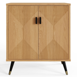 GFW Amara 2 Door Oak Geometric Accent Sideboard - Size: 78 x 35 x 70cm - Wilko - thumbnail 4