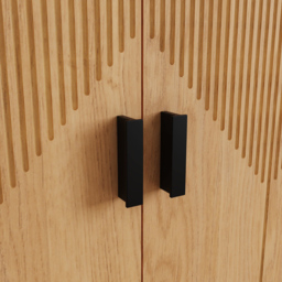 GFW Amara 2 Door Oak Geometric Accent Sideboard - Size: 78 x 35 x 70cm - Wilko - thumbnail 7
