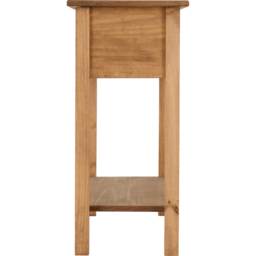 Seconique Corona 2 Drawer Single Shelf Distressed Waxed Pine Console Table - Size: 34 x 90 x 73cm - Brown - Wilko - thumbnail 6
