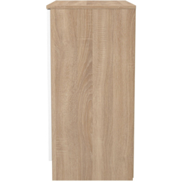 Crowndale Contrast 2 Door White Matt and Bardolino Oak Cabinet Ready Assembled - Size: 79 x 74 x 39cm - White Matt & Bardolino Oak - Wilko - thumbnail 3