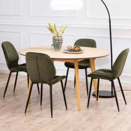 Florence Femke Set of 4 Olive Green Dining Chair - Furniture To Go - Wilko