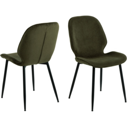 Florence Femke Set of 4 Olive Green Dining Chair - Furniture To Go - Wilko - thumbnail 3
