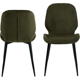 Florence Femke Set of 4 Olive Green Dining Chair - Furniture To Go - Wilko - thumbnail 4