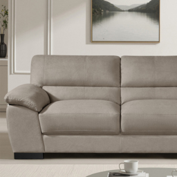 Artemis Home Mellette 3 Seater Brown Fabric Sofa - Wilko - thumbnail 3