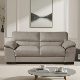 Artemis Home Mellette 3 Seater Brown Fabric Sofa - Wilko - thumbnail 4