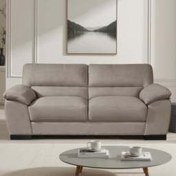 Artemis Home Mellette 3 Seater Brown Fabric Sofa - Wilko
