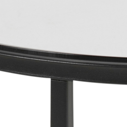 Florence Cross Round Smoked Glass Top Metal Side Table - Silver - Furniture To Go - Wilko - thumbnail 6