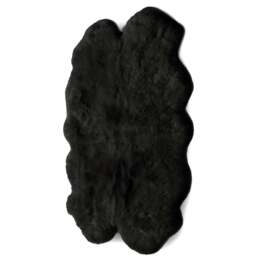 Origins Genuine Sheepskin Black Quad New Zealand Wool Rug 160 x 105cm - Size: 105  x 160cm - Origins Rugs - Wilko - thumbnail 1