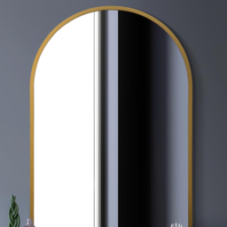 The Arcus Gold Arched Metal Wall Mirror 120 x 80cm - MirrorOutlet - Wilko - thumbnail 6