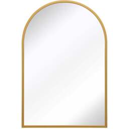 The Arcus Gold Arched Metal Wall Mirror 120 x 80cm - MirrorOutlet - Wilko