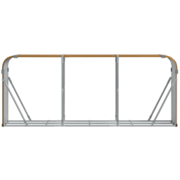 vidaXL Brown Galvanised Steel Firewood Log Holder 100 x 234 x 45cm - Wilko - thumbnail 4