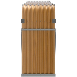 vidaXL Brown Galvanised Steel Firewood Log Holder 100 x 234 x 45cm - Wilko - thumbnail 5